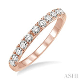 1/2 Ctw Round Cut Diamond Wedding Band in 14K Rose Gold
