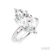 1/3 Ctw Akari Marquise Shape Baguette and Round Cut Diamond Semi Mount Engagement Ring in 14K White Gold