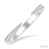 1/5 Ctw Graduated Round Cut Diamond Claw Open Fashion Ring in 10K White Gold