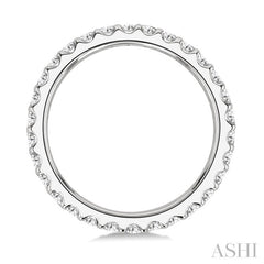 1 Ctw Round Cut Diamond Eternity Wedding Band in 14K White Gold