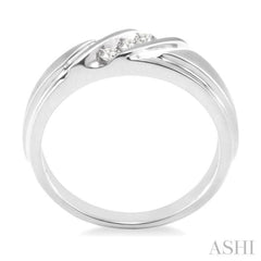 1/8 Ctw Round Cut Diamond Women's Ring in 14K White Gold