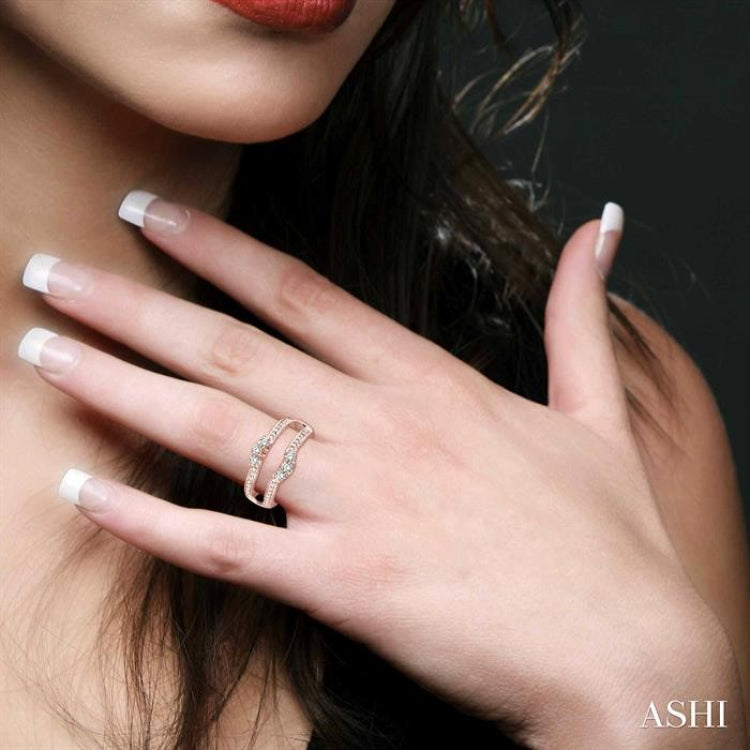 1/2 Ctw Diamond Insert Ring in 14K Rose Gold