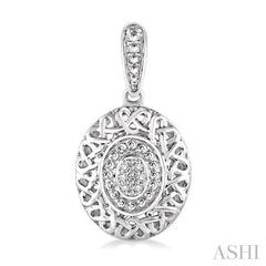 1/20 Ctw Round Cut Diamond Fashion Earrings in Sterling Silver