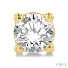 1/2 Ctw Round Cut Diamond Stud Earrings in 14K Yellow Gold
