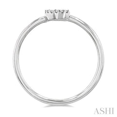 1/20 Ctw Initial 'C' Round Cut Diamond Fashion Ring in 10K White Gold