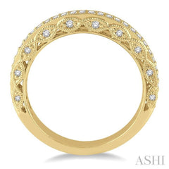1/3 Ctw Round Cut Diamond Wedding Band in 14K Yellow Gold