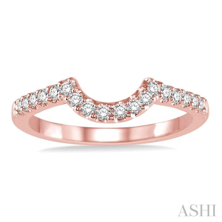 1/4 Ctw Round Diamond Wedding Band in 14K Rose Gold