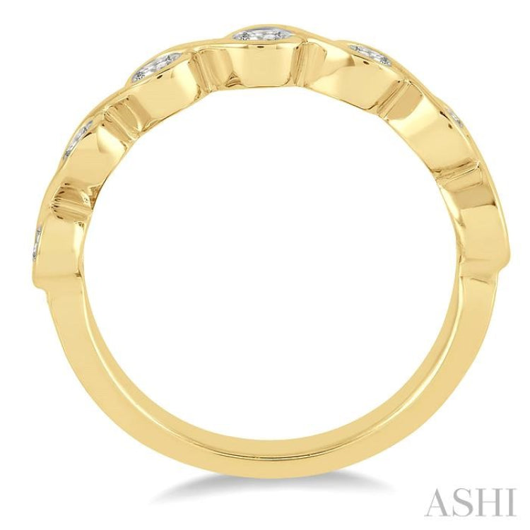 1/2 Ctw Round Cut Diamond Stack Band in 14K Yellow Gold