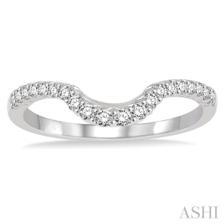 1/6 Ctw Round Diamond Wedding Band in 14K White Gold