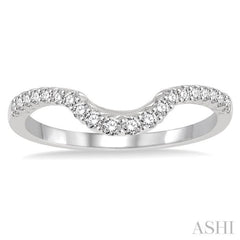 1/6 Ctw Round Diamond Wedding Band in 14K White Gold