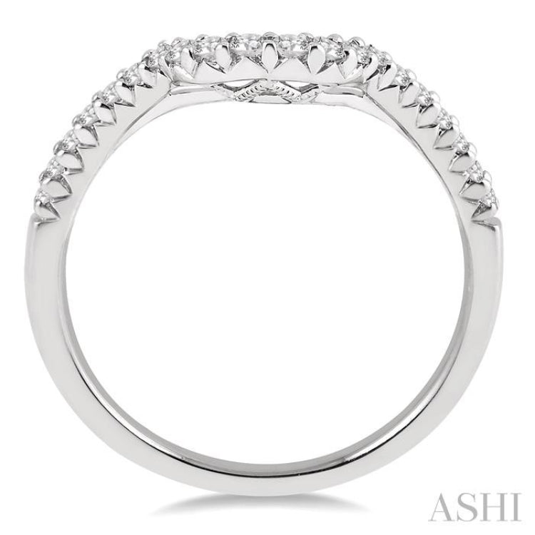 1/6 Ctw Round Diamond Wedding Band in 14K White Gold