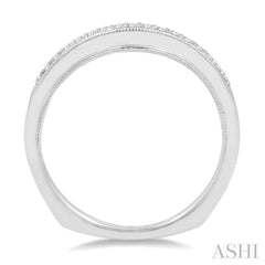 1/6 Ctw Round Cut Diamond Wedding Band in 14K White Gold