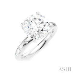 1/6 Ctw Round Shape Round Cut Diamond Semi-Mount Engagement Ring in 14K White Gold