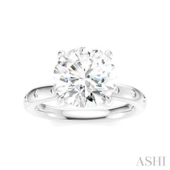 1/6 Ctw Round Shape Round Cut Diamond Semi-Mount Engagement Ring in 14K White Gold