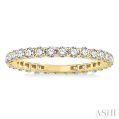 1 Ctw Round Cut Diamond Eternity Wedding Band in 14K Yellow Gold