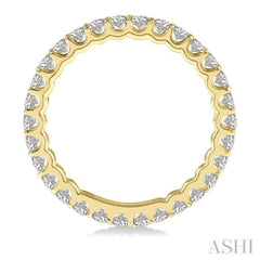 1 Ctw Round Cut Diamond Eternity Wedding Band in 14K Yellow Gold
