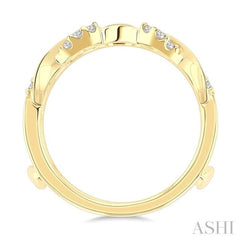 1/4 Ctw Split Twisted Shank Round Cut Diamond Insert Ring in 14K Yellow Gold