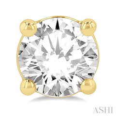 1 1/4 Ctw Round Cut Diamond Stud Earrings in 14K Yellow Gold