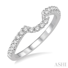 1/3 Ctw Round Cut Diamond Wedding band in 14K White Gold