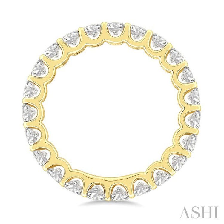 2 Ctw Round Cut Diamond Eternity Band in 14K Yellow Gold