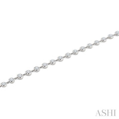 1/2 Ctw Bezel Set Round Cut Diamond Station Bracelet in 14K White Gold