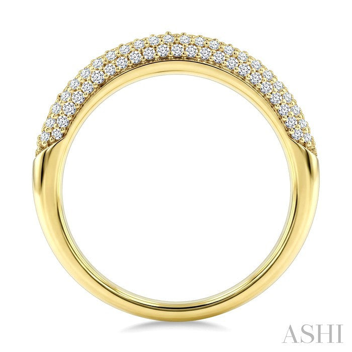 1/2 Ctw Round Cut Diamond Aeris Gold Fashion Band in 14K Yellow Gold