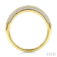 1/2 Ctw Round Cut Diamond Aeris Gold Fashion Band in 14K Yellow Gold