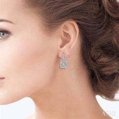 1/20 Ctw Round Cut Diamond Vintage Earrings in Sterling Silver