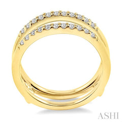 1/3 Ctw Round Cut Diamond Insert Ring in 14K Yellow Gold