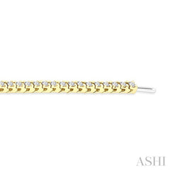 2 Ctw Square Shape Round Cut Diamond Tennis Bracelet in 14K Yellow Gold