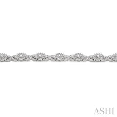 1/6 Ctw Round Cut Diamond Bracelet in Sterling Silver