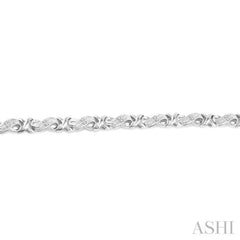 1/6 Ctw Round Cut Diamond 'X' Link Bracelet in Sterling Silver
