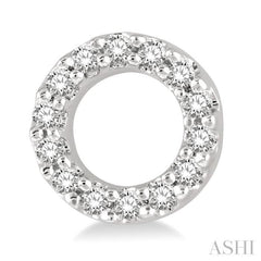 1/10 Ctw Circular Round Cut Diamond Petite Fashion Earrings in 10K White Gold