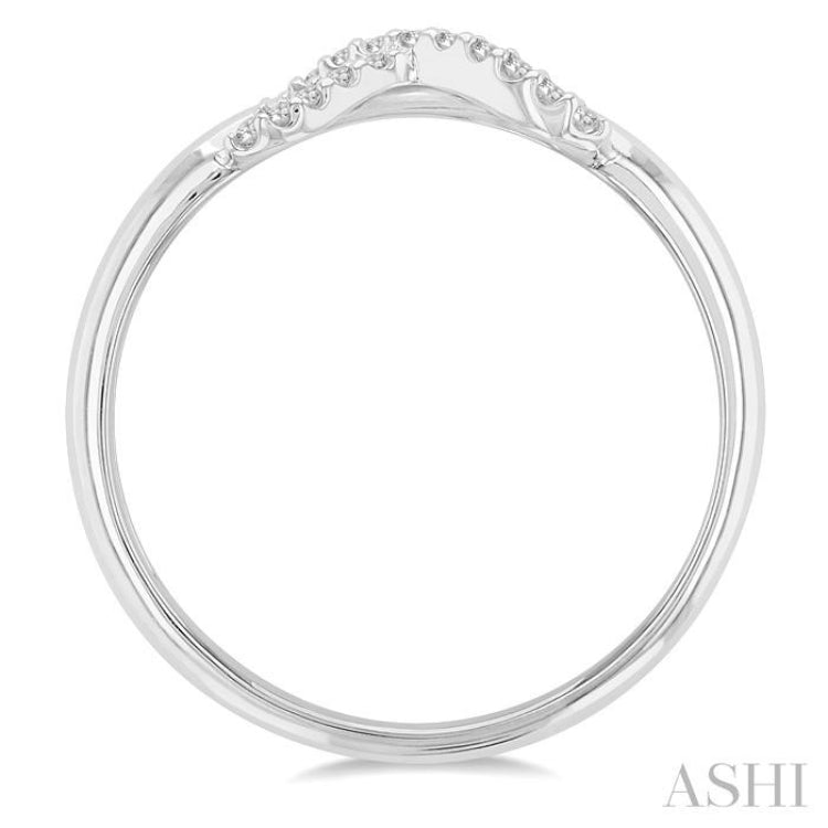 1/10 Ctw Infinity Petite Round Cut Diamond Fashion Ring in 10K White Gold