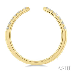 1/5 Ctw Graduated Round Cut Diamond Claw Open Fashion Ring in 10K Yellow Gold