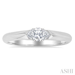 1/3 Ctw East-West Set Marquise Cut Diamond Fashion Ring in 14K White Gold
